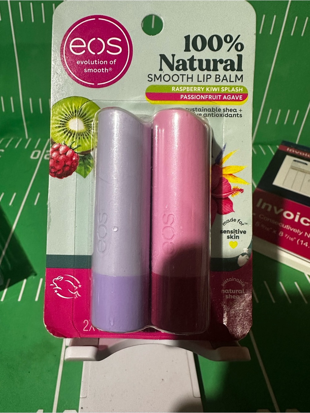 eos 2-Pack Smooth Lip Balm - raspberry kiwi splash passionfruit agave